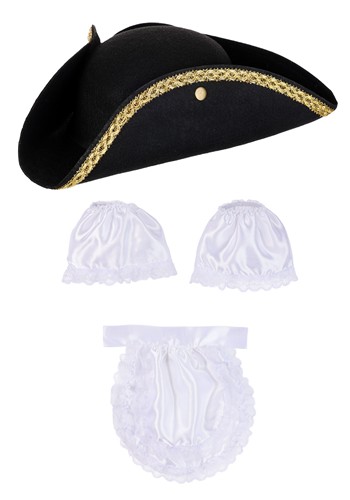 Colonial Tricorn Hat Costume Accessory Kit