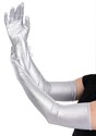 Adult Metallic Silver Opera Gloves