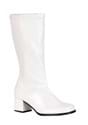 Girls Patent Gogo Costume White Boots