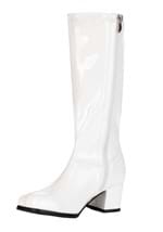 Girl's Patent White Gogo Costume Boots Alt 6