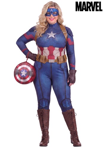 Womens Plus Marvel Avengers Endgame Captain America