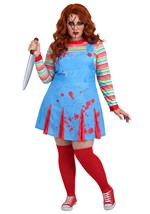Plus Size Womens Come Play Killer Doll Costume