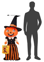 Gourdgeous Vintage Pumpkin Witch Animatronic Alt 5