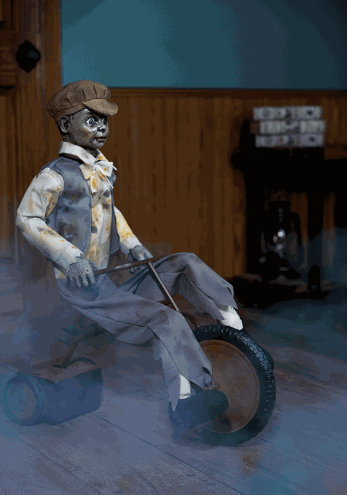 Wheels McGee the Tricycle Doll Animatronic Decoration