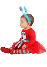 Girls Dr Seuss Thing 1 2 Infant Costume Alt 2