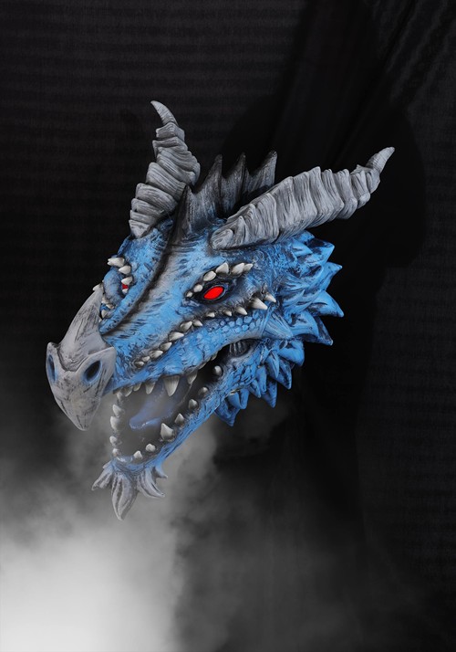 3FT Blue Dragon's Head Actor-matronic Decoration