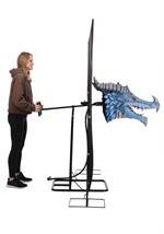 3 Ft. Blue Dragon's Head Actormatronic Decoration Alt 5