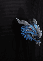 3 Ft. Blue Dragon's Head Actormatronic Decoration Alt 11