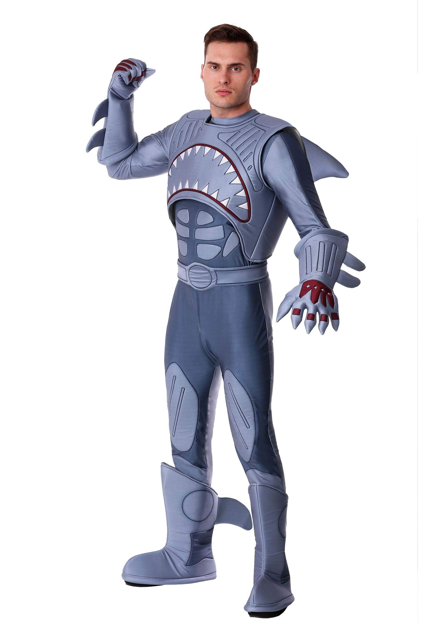Plus Size Sharky Superhero Men's Costume | Movie Costumes