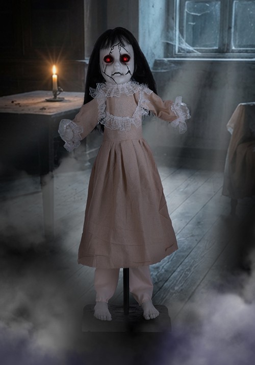Emily the Red Eyed Girl Animatronic Decoration