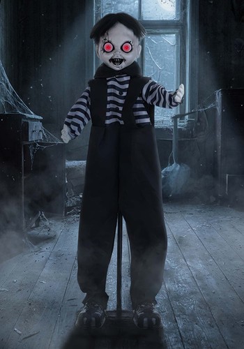 Emile the Button Eye Boy Animatronic Decoration