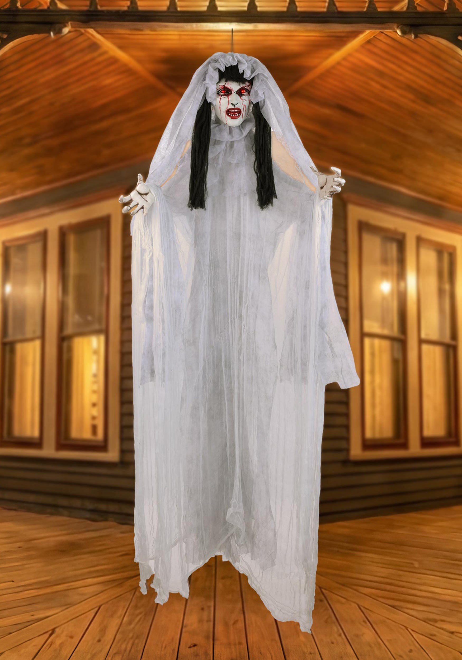 6FT Ghostly Gloria the Hanging Bride Animated Decoration | Animatronics