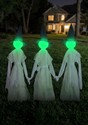Trio of Glowing Ghosts Yard Decoration