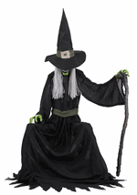 4 ft. Seated Cackling Witch Animated Decoration Alt 4