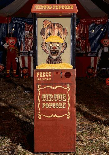 Kernelias the Popcorn Clown Animatronic Decoration