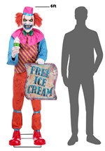 6 ft. Sweet Treat Saul the Ice Cream Clown Animatronic Decor