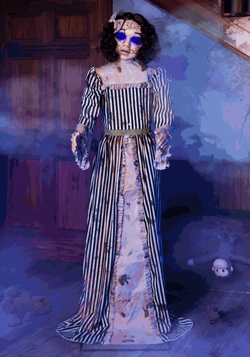Haunted Wind Up Doll Animatronic Decoration